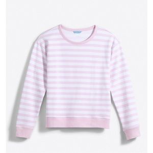 DRAPER JAMES Kelsea Sweatshirt in pink Awning Stripe XL